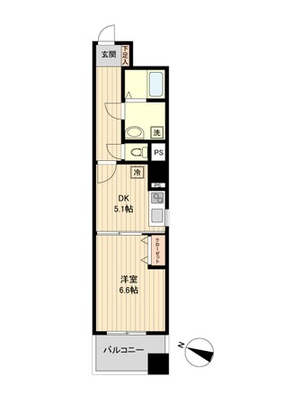 五橋駅 徒歩5分 11階の物件間取画像